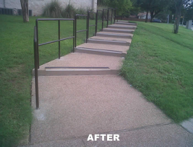 After installation of handrails