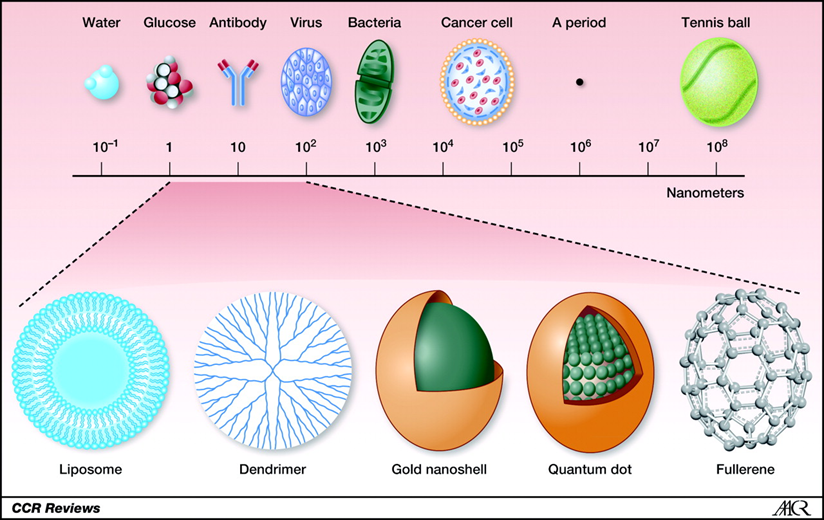 Infographic of Nanometrial size
